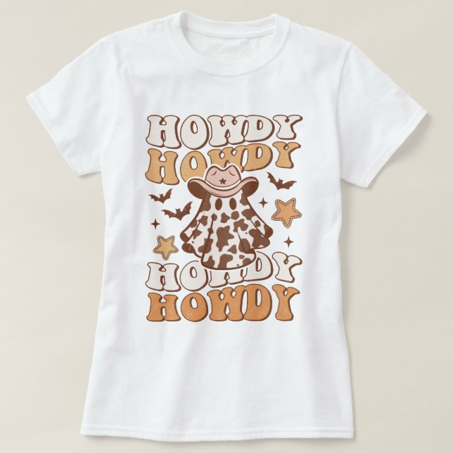 T-shirt Western Country Cowgirl Howdy Funny Halloween (Design devant)