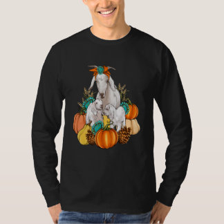 T-shirt Western Country Goat Family Fall Pumpkin Fall Autu