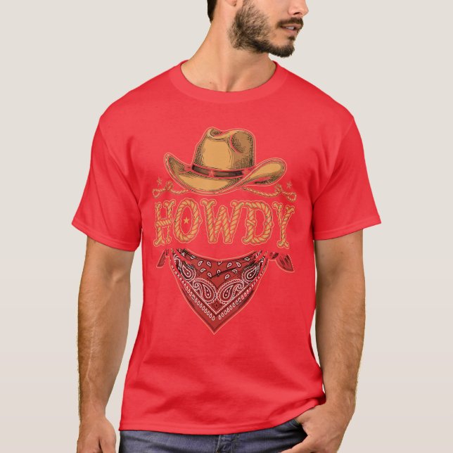 T-shirt Western Cowboy Birthday Howdy Party Cowboy friends (Devant)