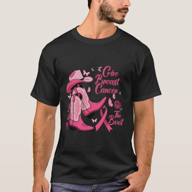 T-shirt Western Cowgirl Donner Le Cancer Du Sein L'Acteur  (Devant)