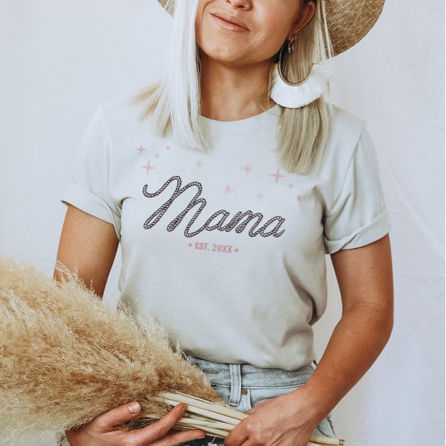 T-shirt Western Cowgirl Rodeo - Maman personnalisée (Western Mama Shirt)