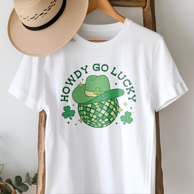 T-shirt Western Disco Howdy Go Lucky Jour de la Saint Patr (Créateur téléchargé)