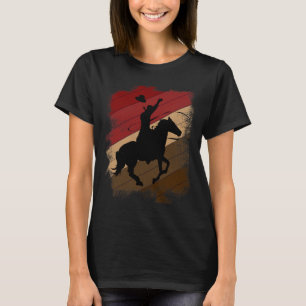 T-shirt Western Equestrier Fermier Horseback équitation Ca