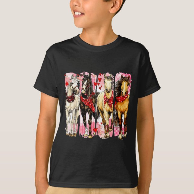 T-shirt Western Horse Valentine Funny Western Valentines D (Devant)