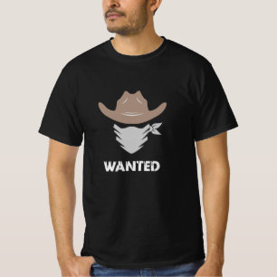 T-shirt Western Outlaw Cowboy Wanted