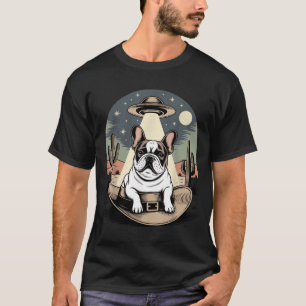 T-shirt Western OVNI Bouledogue Français Vintage