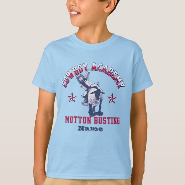 T-shirt Western Rodeo Cowboy Academy Mutton Buston Custom (Devant)