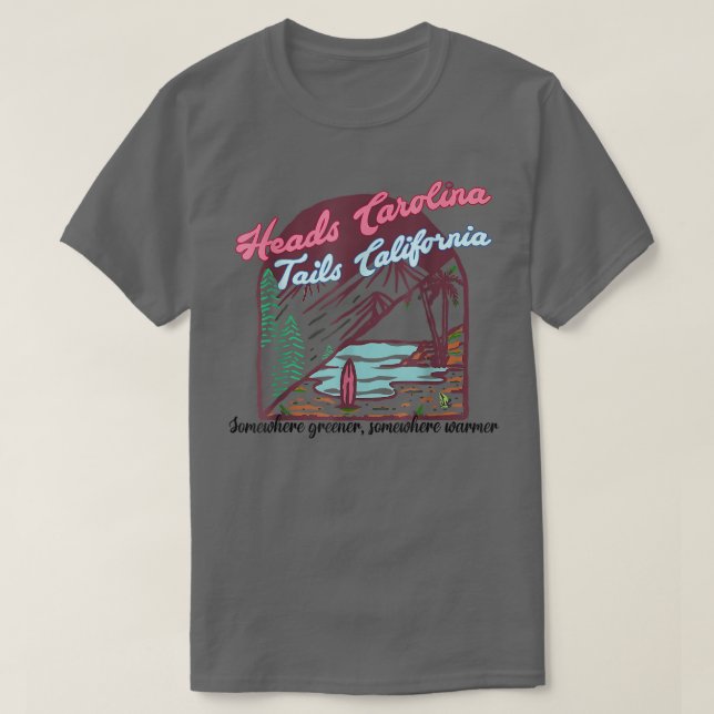 T-shirt Western Summer Heads Carolina Tails Californie  (Design devant)