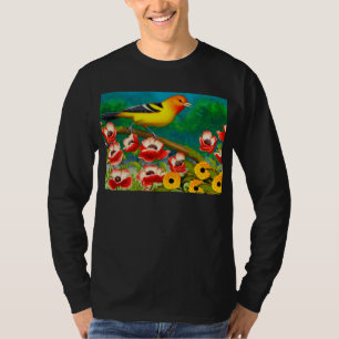 T-shirt Western Tanager dans Sweatshirt de fleurs de jardi