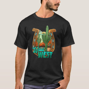 T-shirt Western Texas Cactus Desert Horseshoe Wild West Co