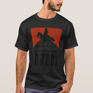 T-shirt Western vintage country comme un cowboy strass H