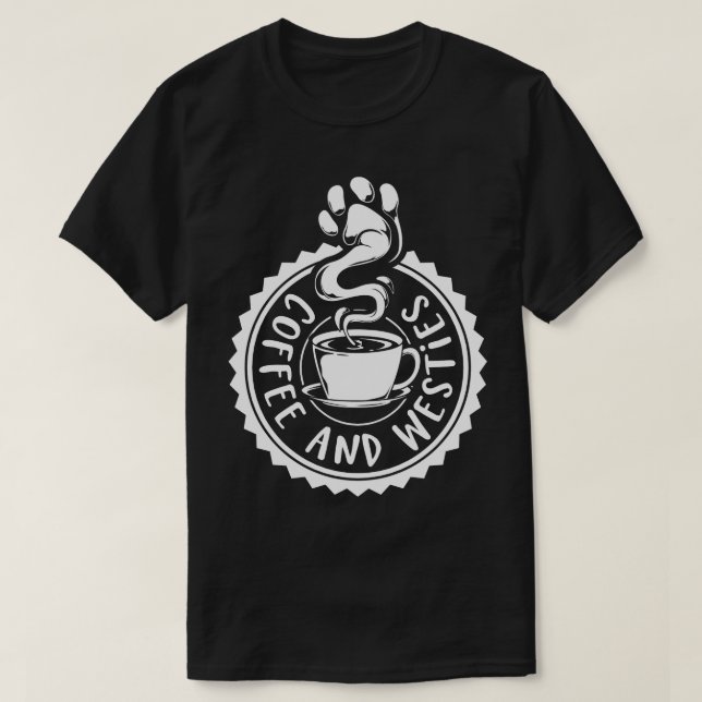 T-shirt Westie café et vins (Design devant)