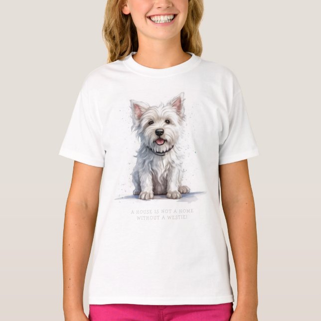 T-shirt Westie Cheeky Cute Personnalisé (Devant)