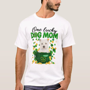 T-shirt Westie Chien Mom Irish Green Shamrock St Patrick's