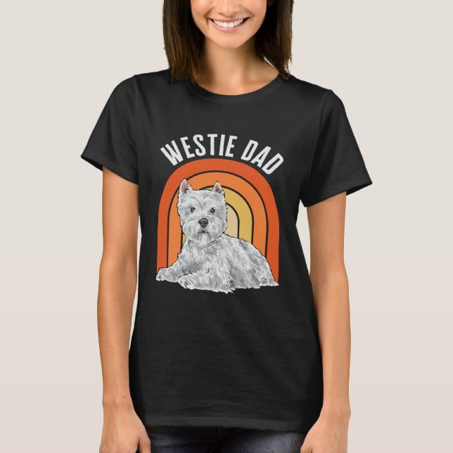 T-shirt Westie Dad Dog Dad West Highland White Terrier (Devant)