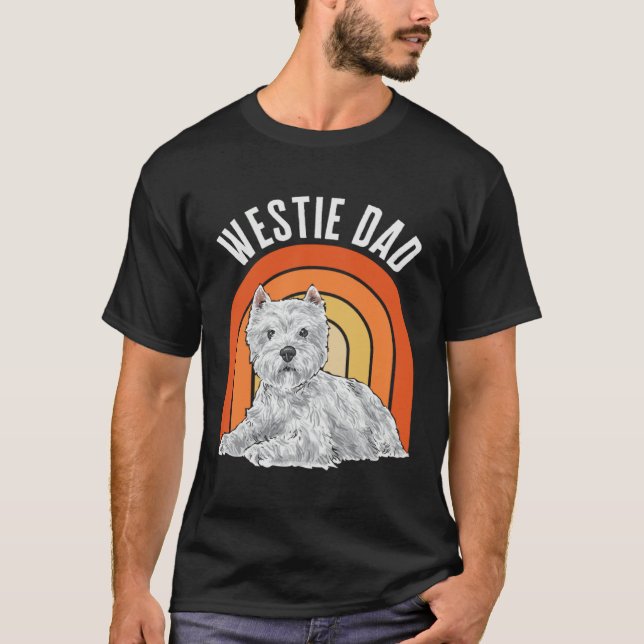 T-shirt Westie Dad Dog Dad West Highland White Terrier (Devant)