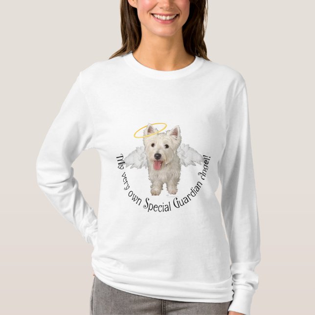 T-shirt Westie Guardian Angel (Devant)