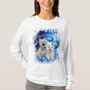 T-shirt Westie l'a laissé neiger salutation de vacances