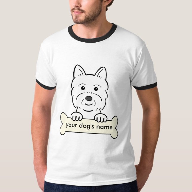 T-shirt Westie personnalisé (Devant)