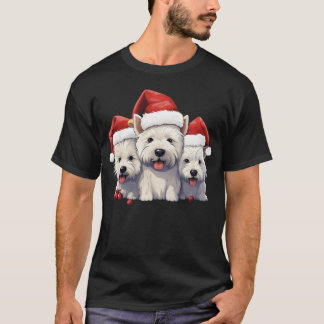 T-shirt Westies chez les amis de Noël