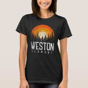 T-shirt Weston Vermont V Vintage années 70 80 90 Ville Rét