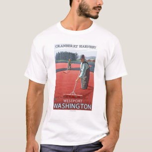 T-shirt Westport, récolte de marais de WashingtonCranberr
