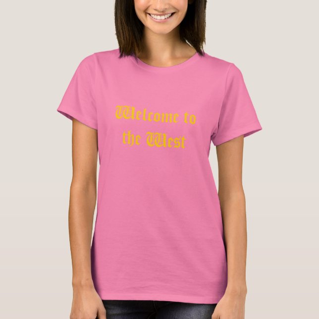 T-shirt WestWelcomeOlive (Devant)