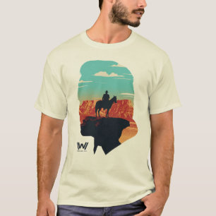 T-shirt Westworld   Dr Ford Silhouette Of Man en noir
