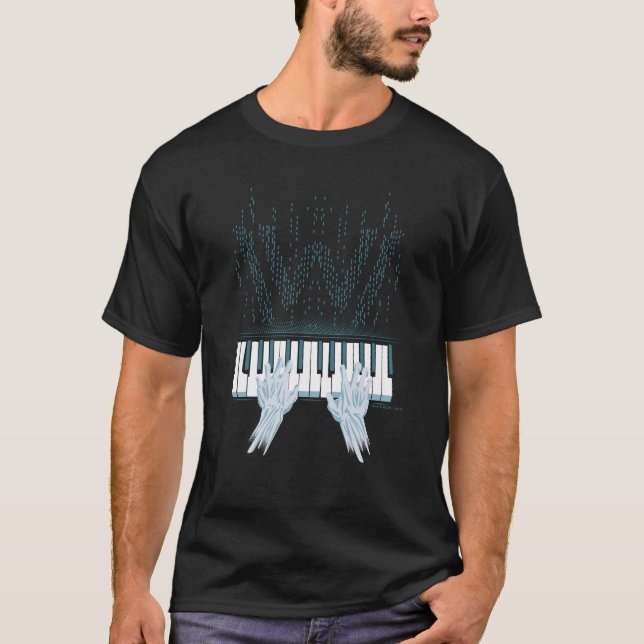 T-shirt Westworld | Mains Android Sur Piano Joueur (Devant)