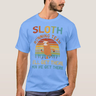 T-shirt Wex27ll Atteindre Funny Vintage Running Sloth Team