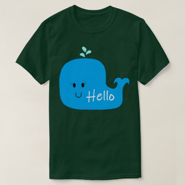 T-shirt Whale Hello Pun (Design devant)