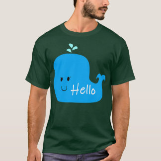 T-shirt Whale Hello Pun