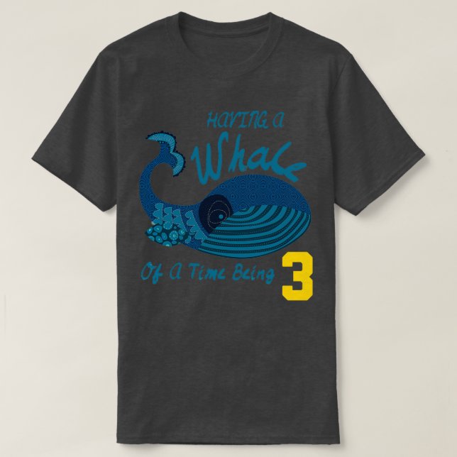 T-shirt Whale Kids Shirt 3e anniversaire Cadeaux Boys (Design devant)