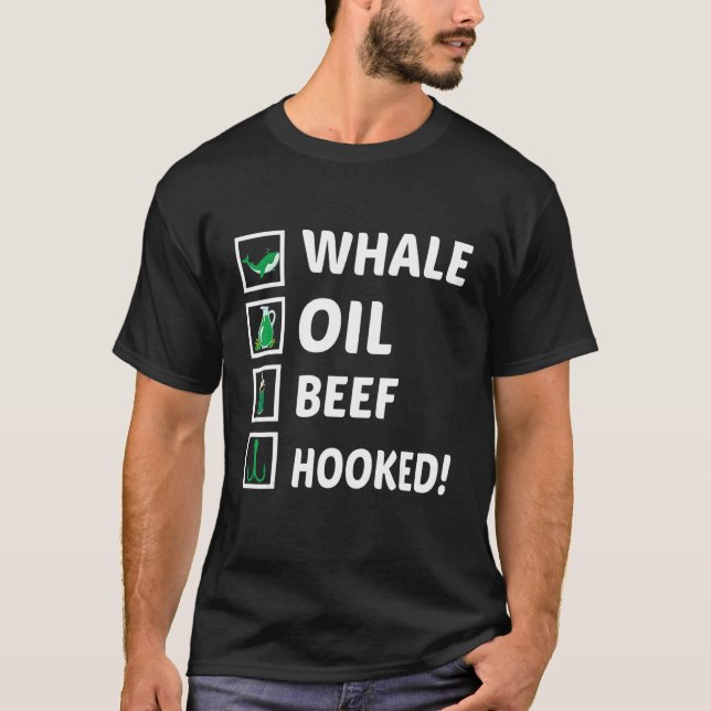 T-shirt Whale Oil Beef Hooked Happy Patrick's Day (Devant)