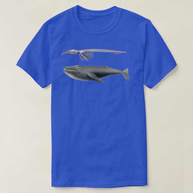 T-shirt Whale Skeleton Collage (Design devant)