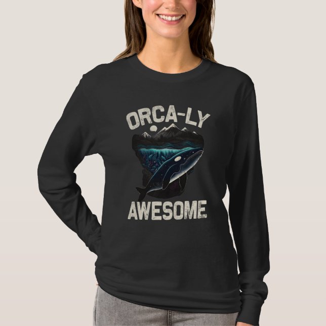 T-shirt Whales Watch Dolphin Pottwhal  Saying Orca Whale   (Devant)