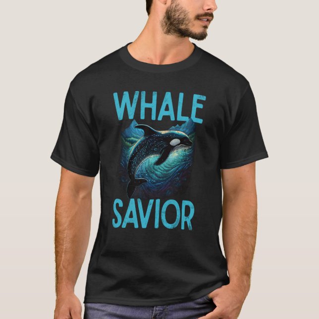 T-shirt Whales Watch Dolphin Pottwhal  Saying Orca Whale   (Devant)