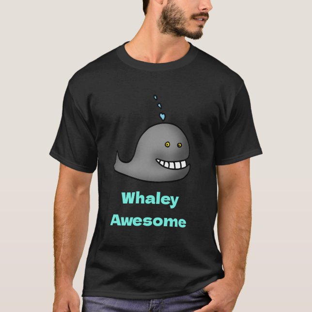 T-shirt Whaley Awesome Funny Whale Pun Design (Devant)