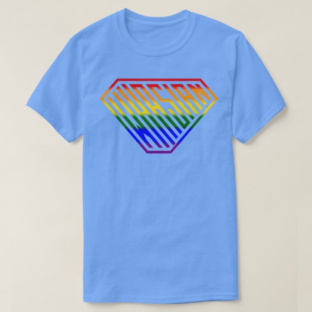 T-shirt Whasian SuperEmpowered Shield Arc-en-ciel (Design devant)