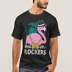 T-shirt Whassukers Été Flamant rose Gangster HipHop B