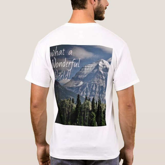 T-shirt What a Wonderful World – Majestic Mountain Scene (Dos)