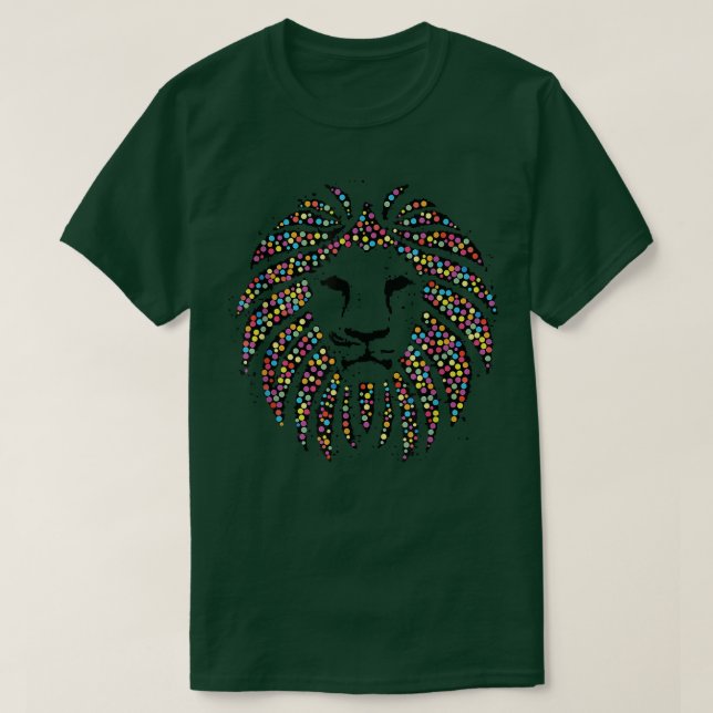T-shirt What Can You Create With Just A Dot - Lion Dots  (Design devant)