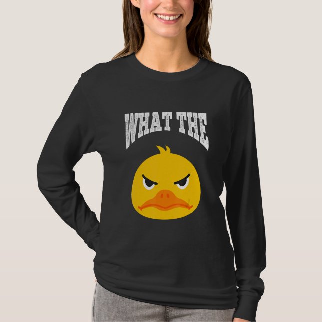 T-shirt What The Duck Duck Morning Grouch Coffee Rubber Du (Devant)