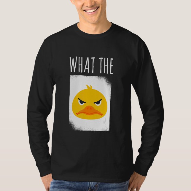 T-shirt What The Duck Duck Morning Grouch Coffee Rubber Du (Devant)