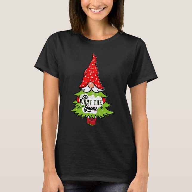 T-shirt What The Gnome Buffalo Plaid Matching Christmas Pa (Devant)