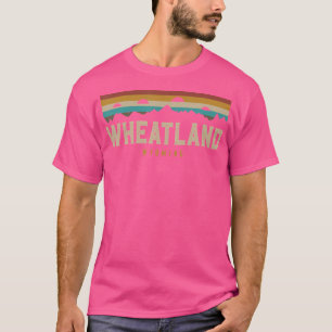 T-shirt Wheatland Wyoming Montagnes Vintages Randonnée Cam