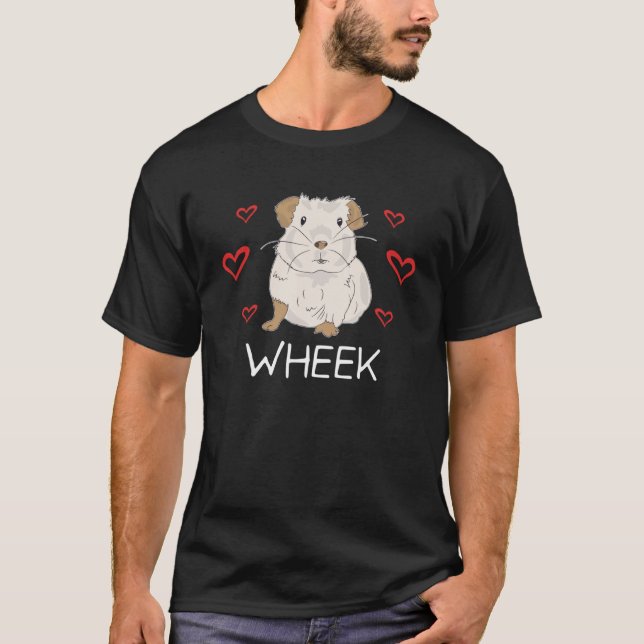 T-shirt Wheek mignonne Guinée porc amour animal de compagn (Devant)