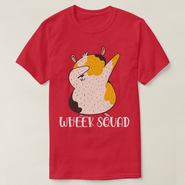 T-shirt Wheek Squad Graphic Funny Pig Lover Dabbing Guinea (Design devant)