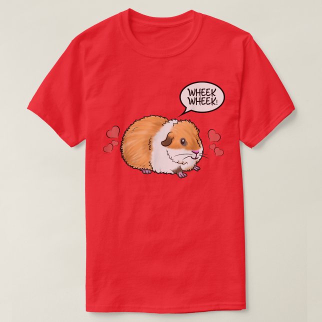 T-shirt Wheek Wheek Cute Guinea Pig Lover Animal  (Design devant)