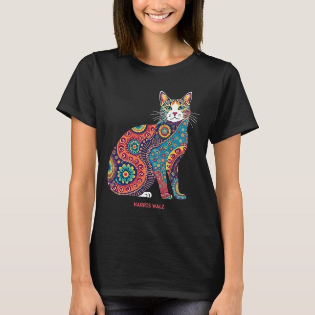 T-shirt Wheimer Psychedelic Chat Mandala (Devant)